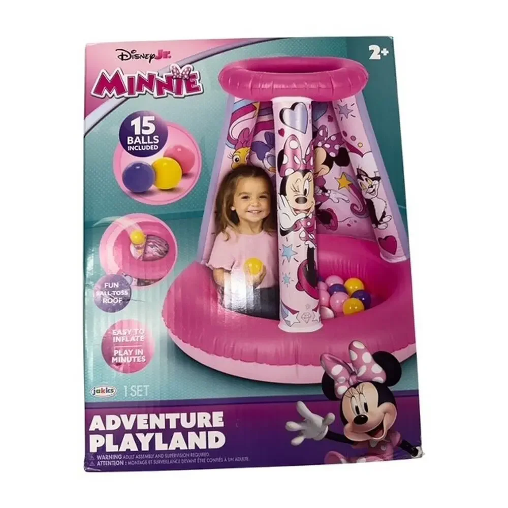 Minnie Mouse Adventure Playland Ball Pit Inflate with 15 Balls Toddler Disney Jr